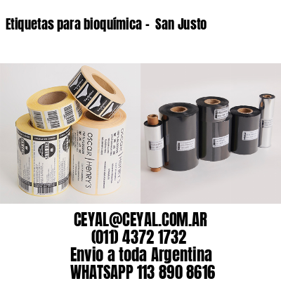 Etiquetas para bioquímica –  San Justo