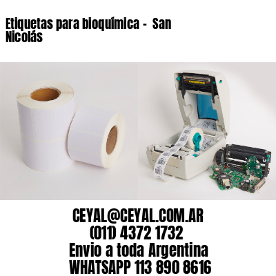Etiquetas para bioquímica –  San Nicolás