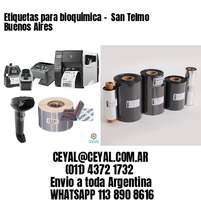 Etiquetas para bioquímica –  San Telmo  Buenos Aires