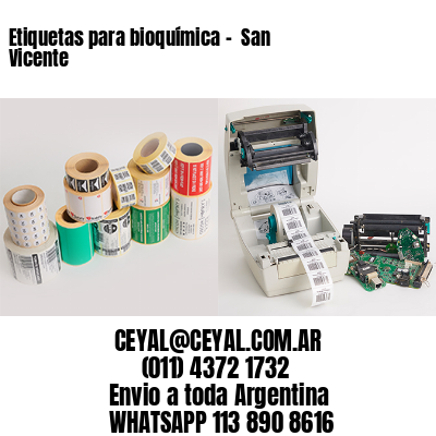 Etiquetas para bioquímica –  San Vicente