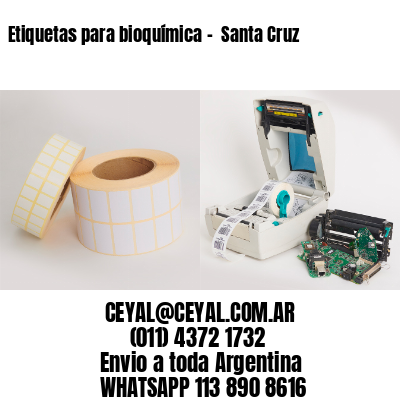 Etiquetas para bioquímica –  Santa Cruz