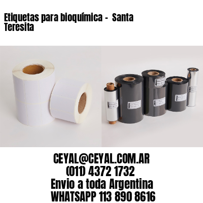 Etiquetas para bioquímica –  Santa Teresita