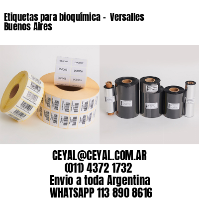 Etiquetas para bioquímica –  Versalles  Buenos Aires