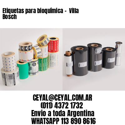 Etiquetas para bioquímica –  Villa Bosch