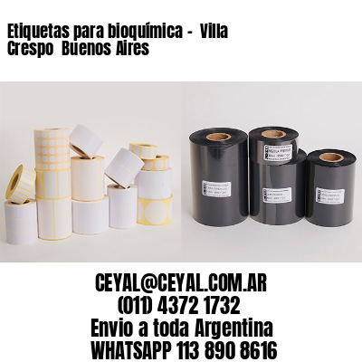 Etiquetas para bioquímica –  Villa Crespo  Buenos Aires