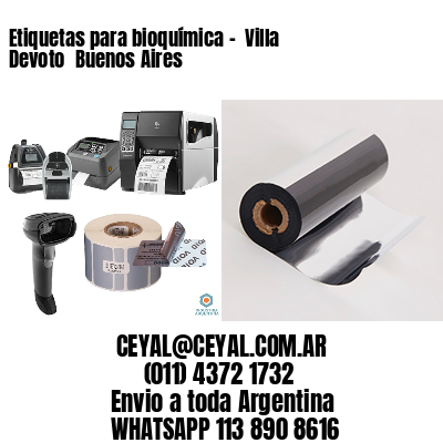 Etiquetas para bioquímica –  Villa Devoto  Buenos Aires