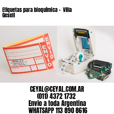 Etiquetas para bioquímica –  Villa Gesell