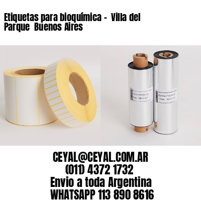 Etiquetas para bioquímica –  Villa del Parque  Buenos Aires