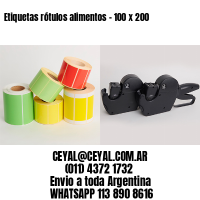 Etiquetas rótulos alimentos – 100 x 200