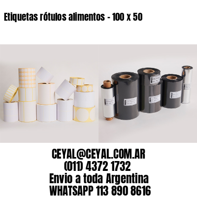 Etiquetas rótulos alimentos – 100 x 50