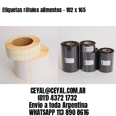 Etiquetas rótulos alimentos – 102 x 165