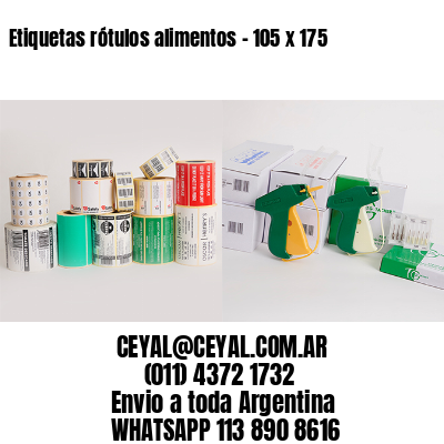Etiquetas rótulos alimentos – 105 x 175