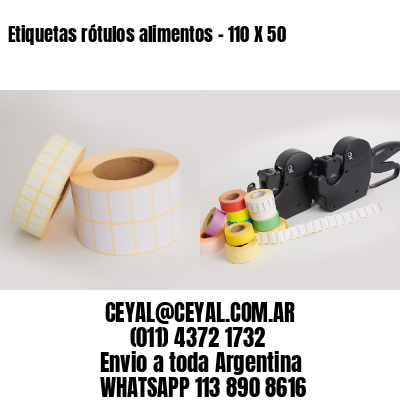 Etiquetas rótulos alimentos – 110 X 50