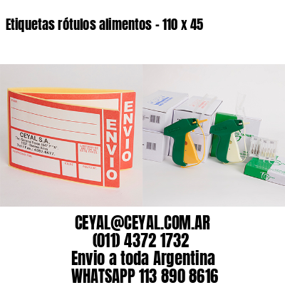 Etiquetas rótulos alimentos – 110 x 45