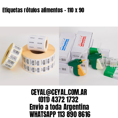 Etiquetas rótulos alimentos – 110 x 90