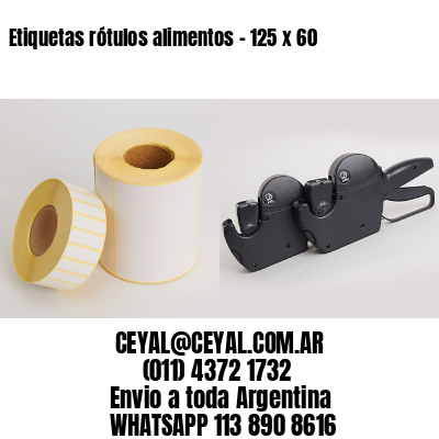 Etiquetas rótulos alimentos – 125 x 60