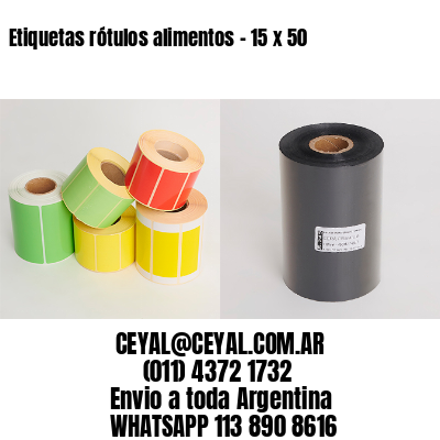 Etiquetas rótulos alimentos – 15 x 50