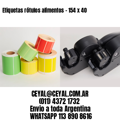 Etiquetas rótulos alimentos – 154 x 40
