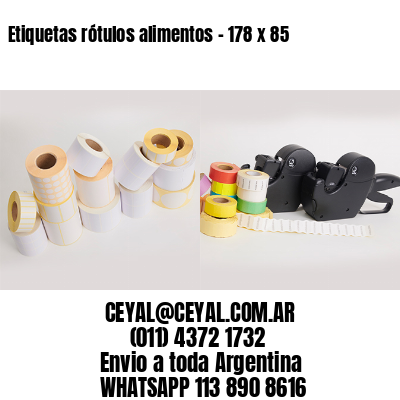 Etiquetas rótulos alimentos – 178 x 85