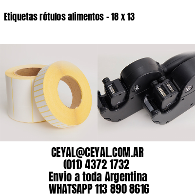 Etiquetas rótulos alimentos – 18 x 13