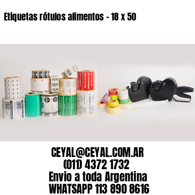 Etiquetas rótulos alimentos – 18 x 50