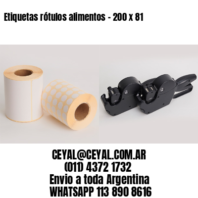 Etiquetas rótulos alimentos – 200 x 81