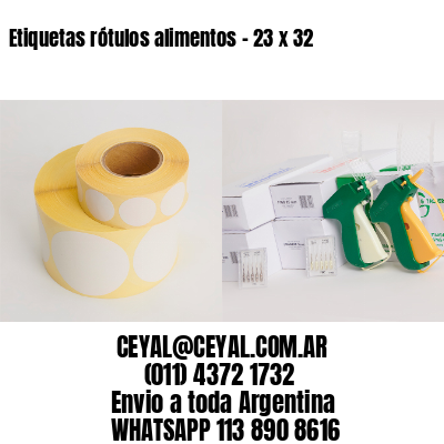 Etiquetas rótulos alimentos – 23 x 32
