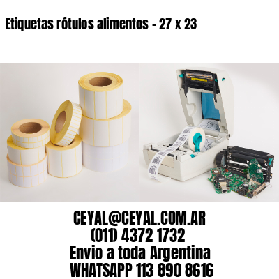 Etiquetas rótulos alimentos – 27 x 23