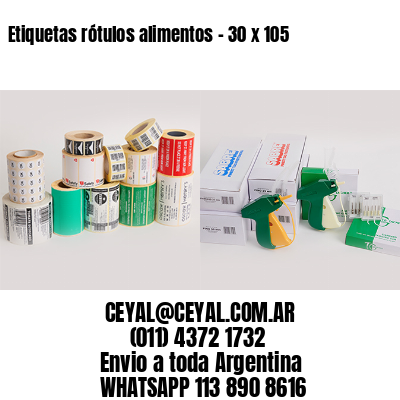 Etiquetas rótulos alimentos – 30 x 105