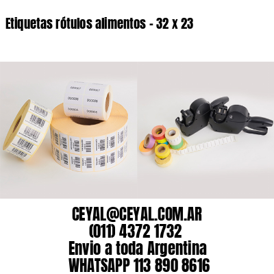 Etiquetas rótulos alimentos – 32 x 23