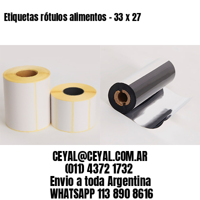 Etiquetas rótulos alimentos – 33 x 27