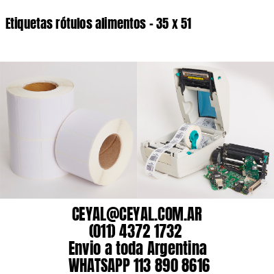 Etiquetas rótulos alimentos – 35 x 51