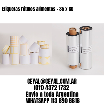 Etiquetas rótulos alimentos – 35 x 60