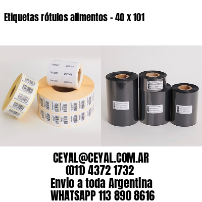 Etiquetas rótulos alimentos – 40 x 101