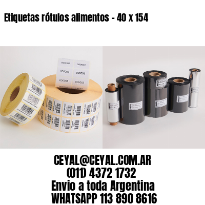 Etiquetas rótulos alimentos – 40 x 154