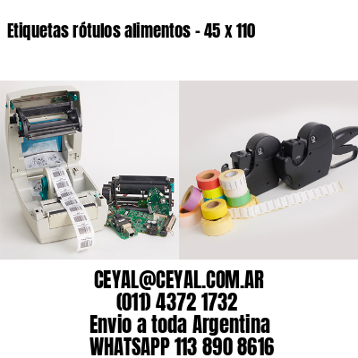 Etiquetas rótulos alimentos – 45 x 110
