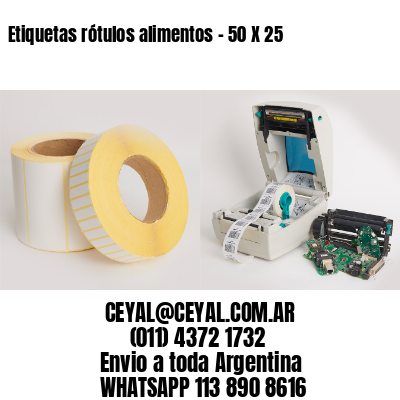 Etiquetas rótulos alimentos – 50 X 25