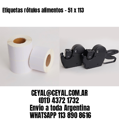 Etiquetas rótulos alimentos – 51 x 113