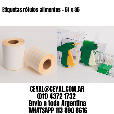 Etiquetas rótulos alimentos – 51 x 35