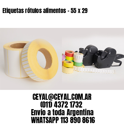 Etiquetas rótulos alimentos – 55 x 29