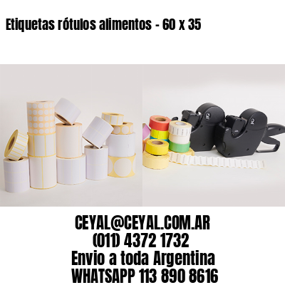 Etiquetas rótulos alimentos – 60 x 35