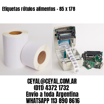 Etiquetas rótulos alimentos – 85 x 178
