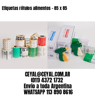 Etiquetas rótulos alimentos – 85 x 85