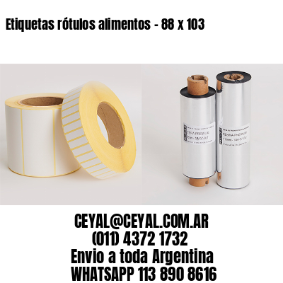 Etiquetas rótulos alimentos – 88 x 103