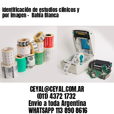 Identificación de estudios clínicos y por imagen –  Bahía Blanca