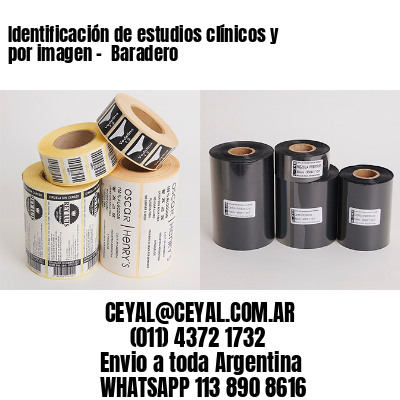 Identificación de estudios clínicos y por imagen –  Baradero