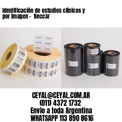 Identificación de estudios clínicos y por imagen –  Beccar