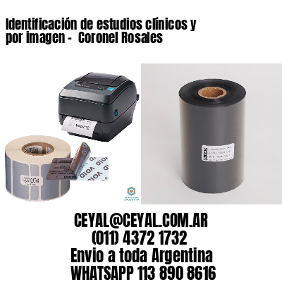 Identificación de estudios clínicos y por imagen –  Coronel Rosales