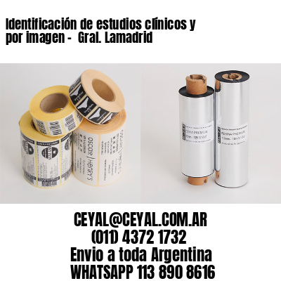 Identificación de estudios clínicos y por imagen –  Gral. Lamadrid