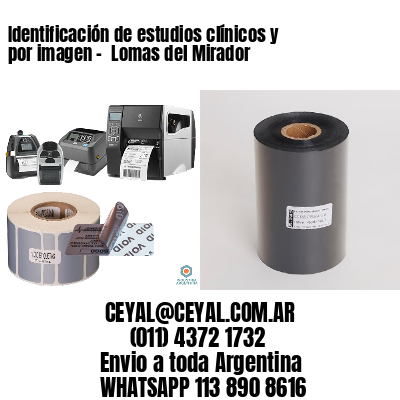 Identificación de estudios clínicos y por imagen –  Lomas del Mirador
